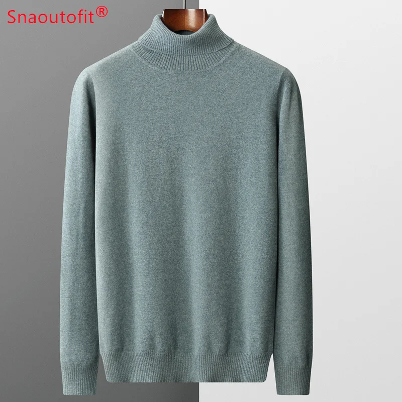 Top Trends: Men's Sweater Turtleneck 100% Pure Wool Pullover Men's Long Sleeve 2024 Autumn / Winter Basic Warm Business Casual Knit Sweater Shoppable Styles