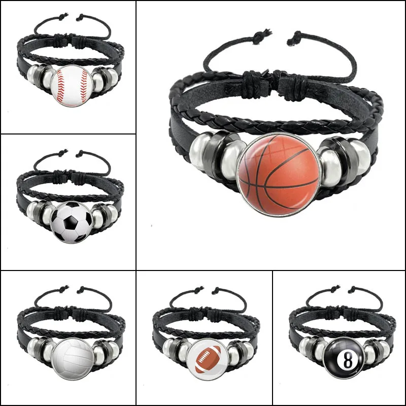 Top Trends: Fashion Sports Personality Soccer Basketball Volleyball Lover Bracelet Sports Entertainment Billiards Baseball Love Valentine'S Shoppable Styles