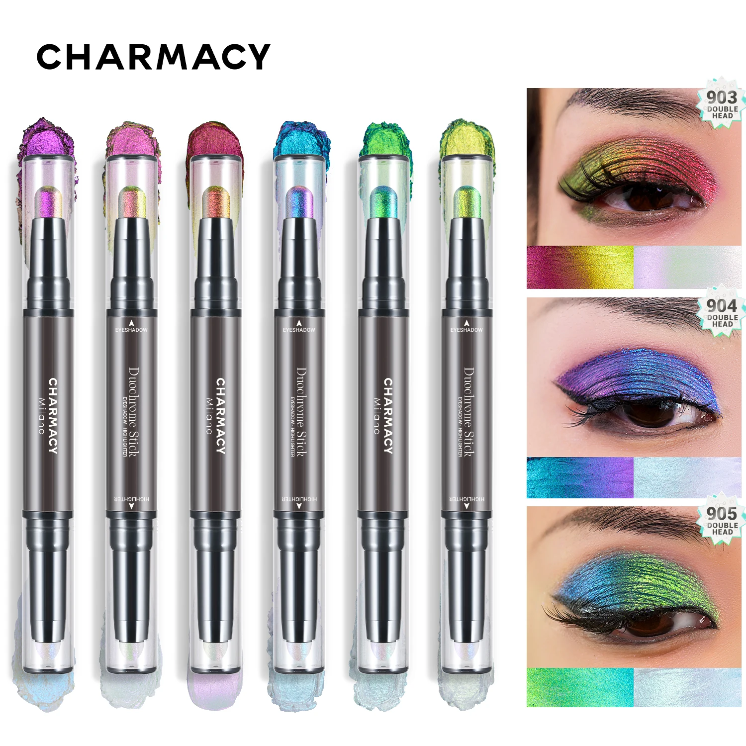 Top Trends: CHARMACY New Multichrome Eyeshadow Sticks High Pigmented Glitter Eyeshadow 6 Color Waterproof Eye Shadow Pen Metallic Makeup Shoppable Styles