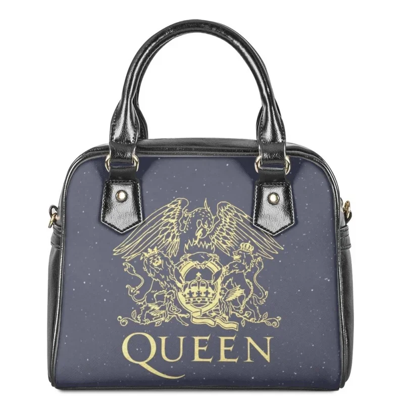 Top Trends: Queen Band Freddie Mercury Women Leather Shoulder Handbag We Are All Mad Here Wallet Ladies Casual Top-handle Bag Crossbody Set Shoppable Styles