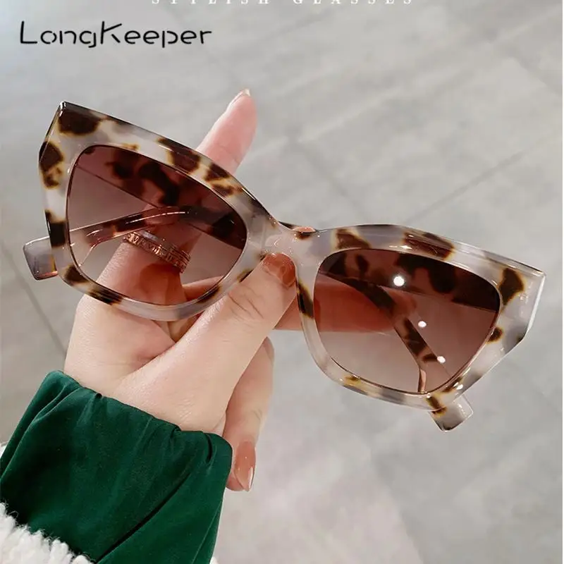 Top Trends: 2023 Small Frame Retro Gradient Lenses Cat Eye Sunglasses Brand Designer Trend Multicolor Sun Glasses Uv400 Eyewear Long Keeper Shoppable Styles