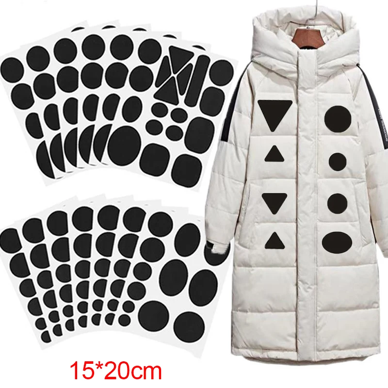 Top Trends: Self Adhesive Black Patches For Down Jackets Pants Clothes Repair Holes Washable Patch Raincoat Umbrel Stickers Applique Fabric Shoppable Styles