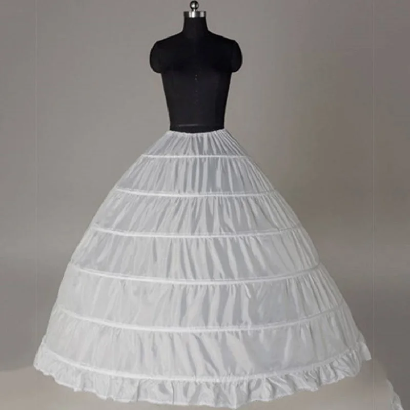 Top Trends: 6 Hoop Crinoline Black White Long Wedding Petticoat Ball Gown Dress Underskirt Skirt Half Slips Wedding Accessories 2020 Shoppable Styles