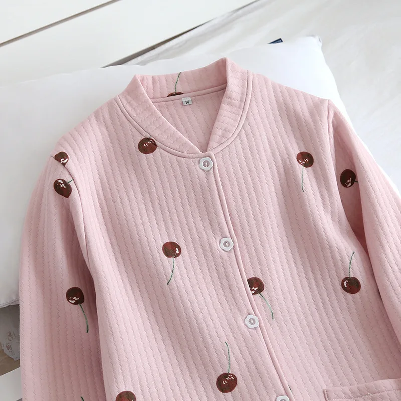 Top Trends: Japanese Style Autumn And Winter All-in-one Blouse Ladies Pure Cotton Thickening Air Cotton Warm Home Clothes Women Pajamas Shoppable Styles - Image 6