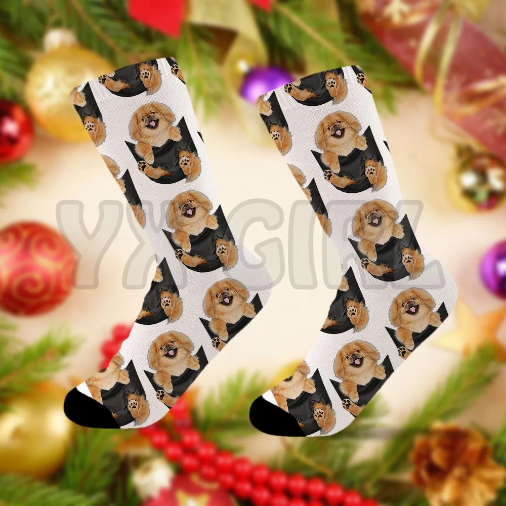 Top Trends: Pekingese In Pocket Socks 3d Printed Socks High Socks Men Women High Quality Long Socks Novelty Socks Shoppable Styles