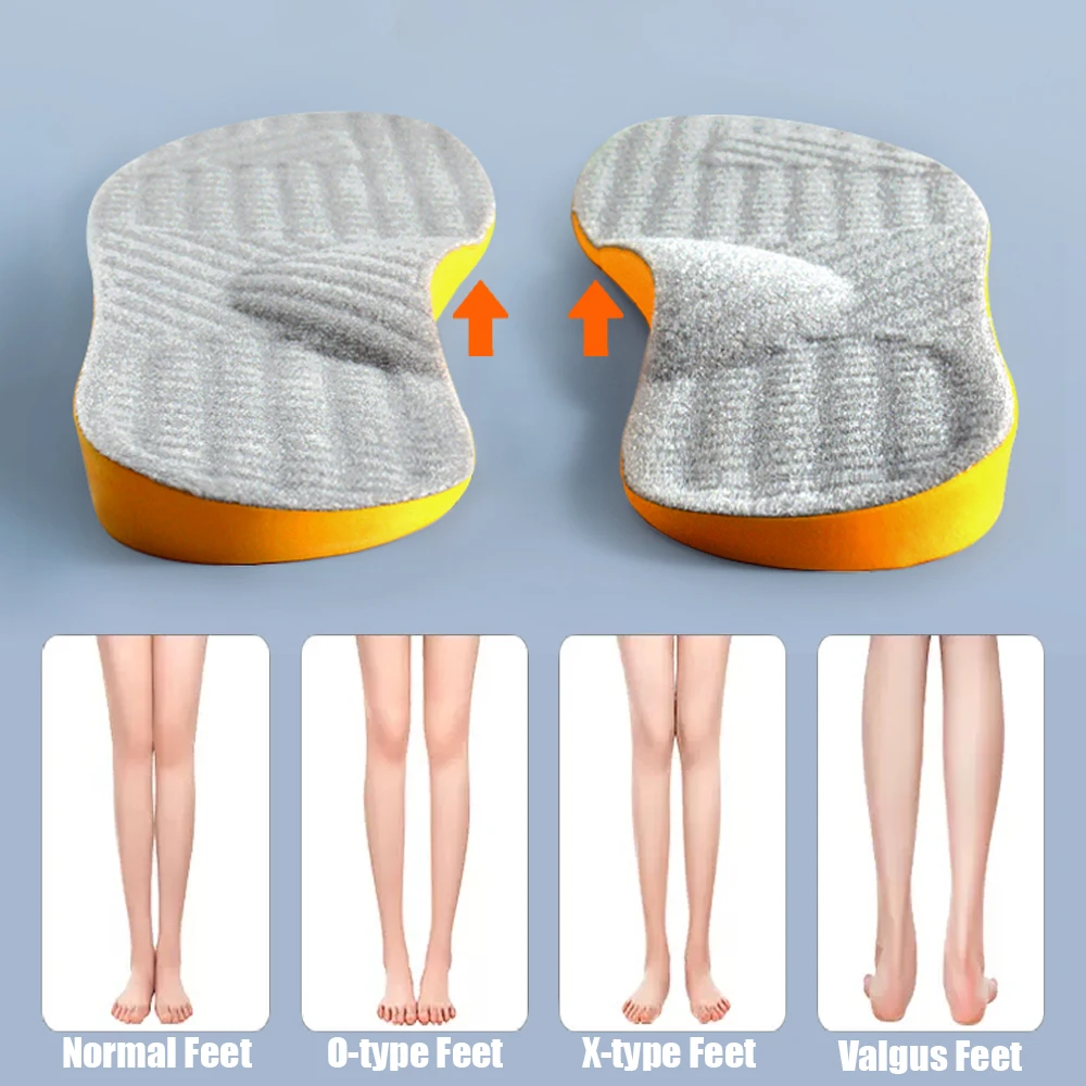 Top Trends: 1Pair Arch Support Insole For Flat Feet O / X-Leg Orthopedic Insoles Plantar Fasciitis Shoe Pads Adults Kids Foot Care Shoe Sole Shoppable Styles