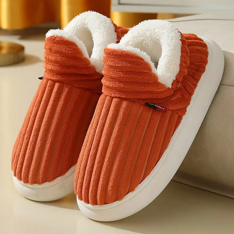 Top Trends: Unisex Home Men Cotton Slippers New Winter Men Plus Size 46-47 Casual Plush Shoes Warm Velvet Sneakers Men Women Snow Boots Shoppable Styles