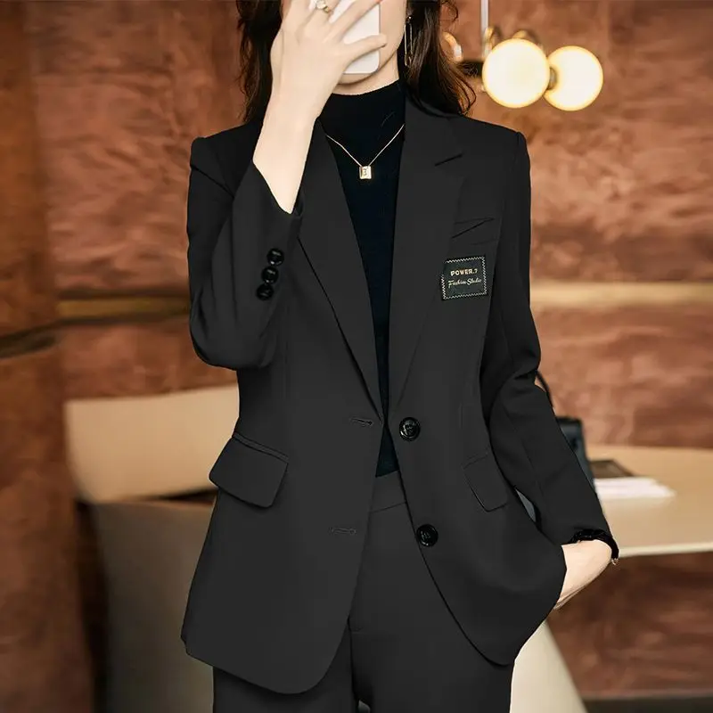 Top Trends: Women's Casual Suit Two Piece 2023 Spring Autumn New Fashion Long Sleeve Blazers Coat Pant Suit Korean Elegant Chic Matching Set Shoppable Styles