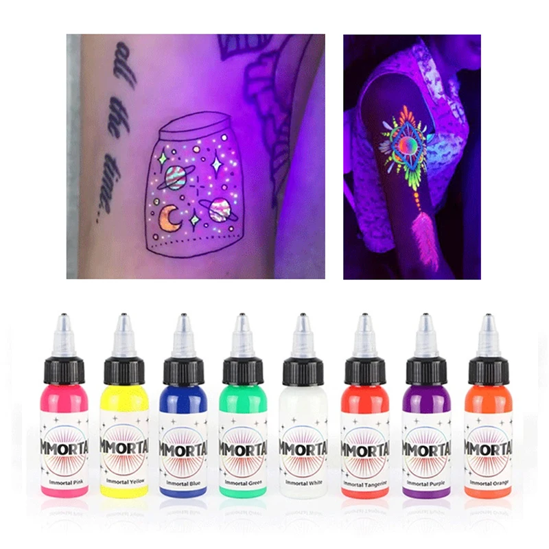 Top Trends: 15ml Bottle Professional Fluorescence Tattoo Ink Purple Light Micropigmentation Pigment Uv Ink Tattoo Pigment For Body Painting Shoppable Styles