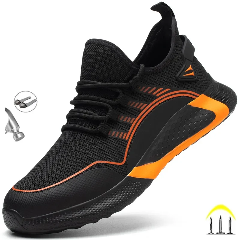 Top Trends: Large Size 50 Safety Shoes Men Anti-Smashing Steel Toe Cap Puncture Proof Indestructible Light Breathable Sneaker Work Shoes Shoppable Styles