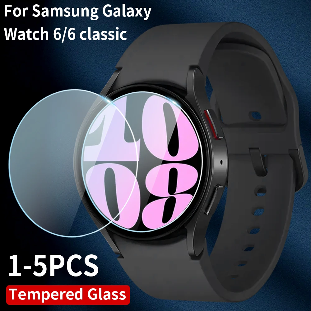 Top Trends: 1-5 PCS Tempered Glass For Samsung Galaxy Watch 6 44mm 40mm Screen Protector Galaxy Watch 6 43mm 47mm HD Clear Anti-Scratch Film Shoppable Styles