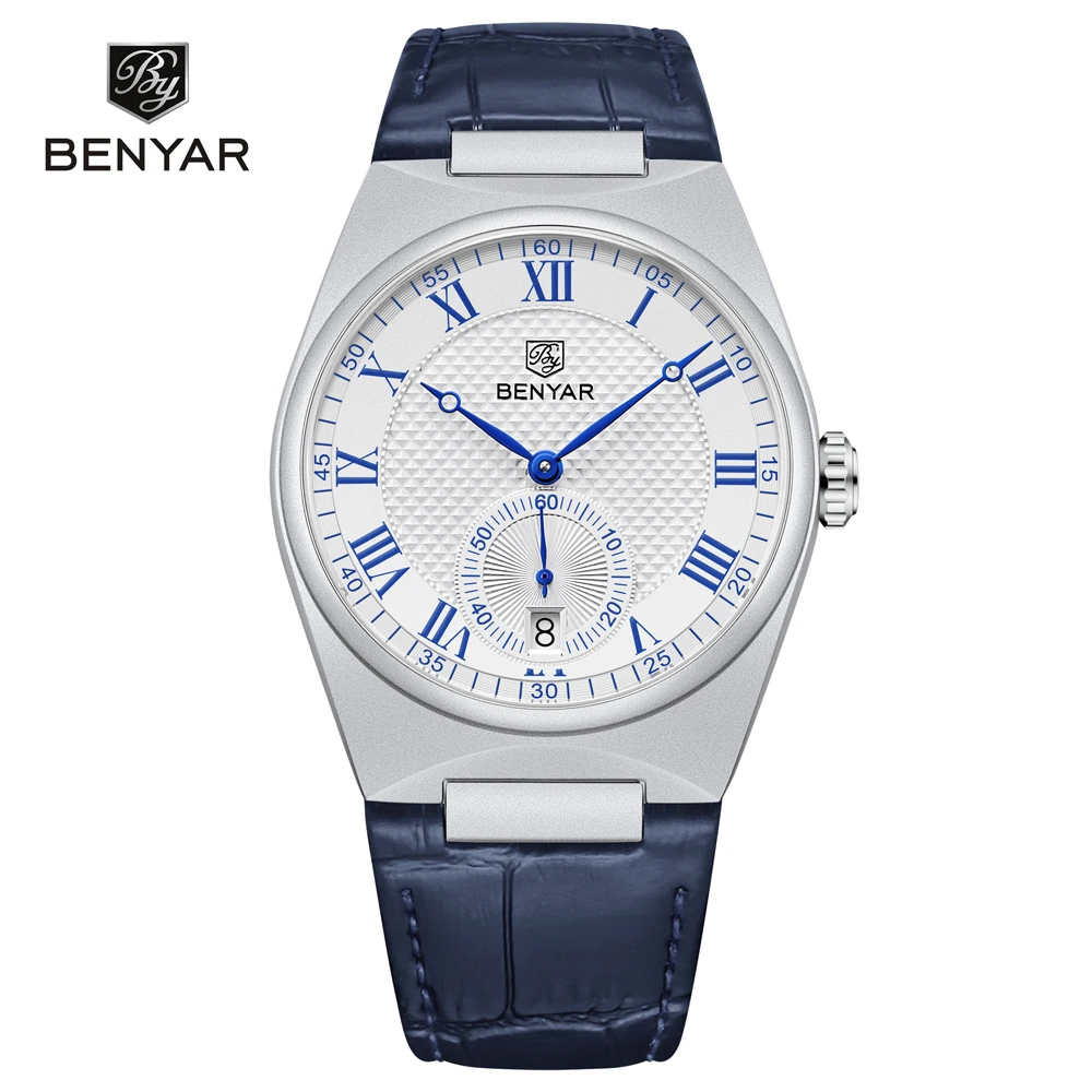 Top Trends: 2023 New BENYAR Mens Quartz Watches Top Brand Luxury Watch For Men Fashion Sports Waterproof Military Leather Relogio Masculino Shoppable Styles