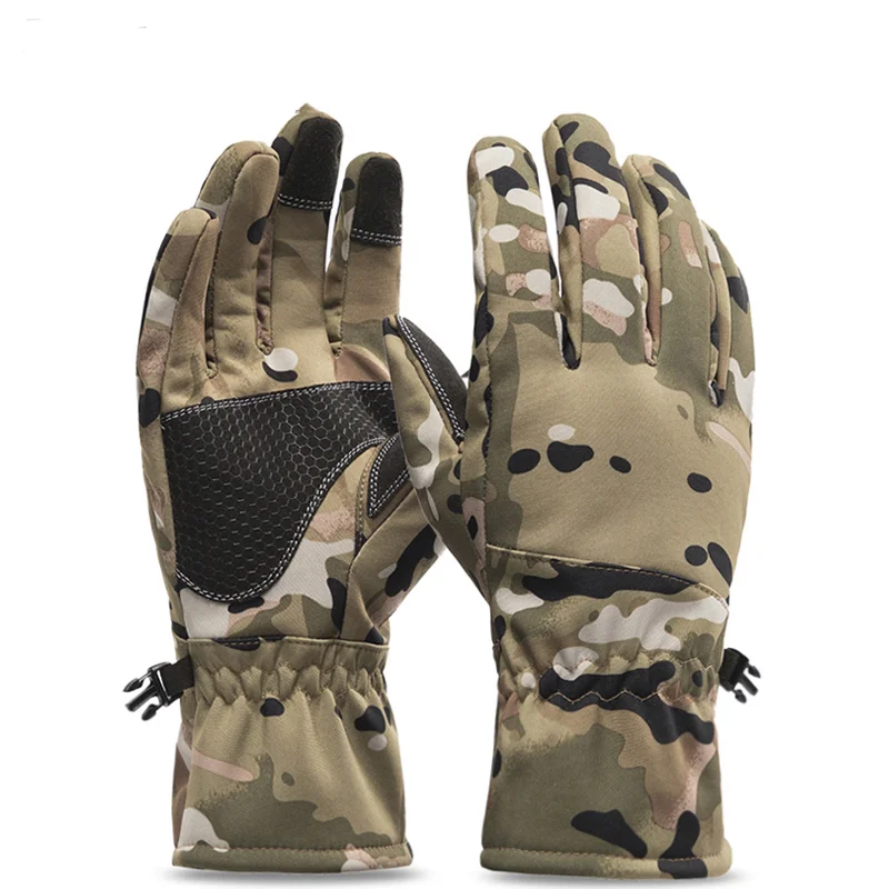 Top Trends: New Winter Tactics Outdoors Camouflage Hunting Warm Non-Slip Fishing Gloves Waterproof Touch Screen Ski Camping Gloves Shoppable Styles