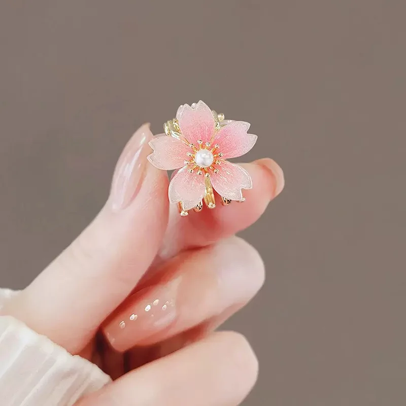 Top Trends: New Cute Sakura Small Hair Clips Sweet Flowers Hair Claw Women Girls Metal Mini Cherry Blossoms Hairpins Hair Accessories Gifts Shoppable Styles - Image 5