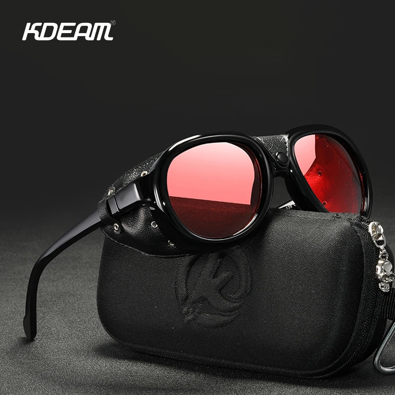 Top Trends: KDEAM New Pilot Sunglasses Steampunk Mirror UV400 Glasses Men Women Outdoor Driving Shades With Free Case Shoppable Styles