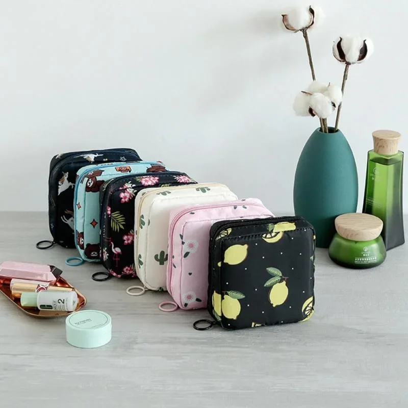 Top Trends: Women Tampon Storage Bag Sanitary Pad Pouch Napkin Cosmetic Bags Organizer Ladies Makeup Bag Girls Tampon Holder Organizer Shoppable Styles