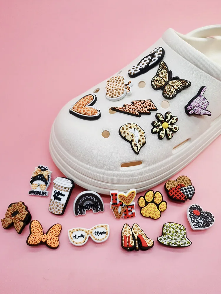 Top Trends: Novelty Leopard Series Shoe Charms Diy Buckle Decorations Women Garden Shoes Accessories For Croc Jeans Ornaments Fit Wristbands Shoppable Styles