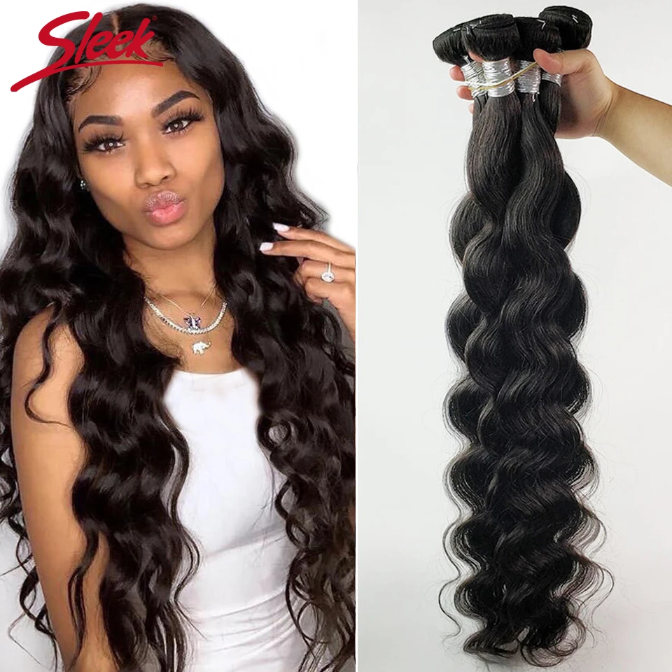 Top Trends: Sleek Body Wave Bundles Peruvian Hair Weave Bundles 1 / 3 / 4 PCS Human Hair Bundles Natural 8 To 32 34 36 Inch Remy Hair Extensions Shoppable Styles