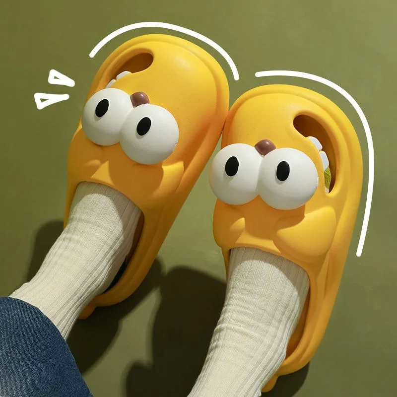 Top Trends: Women Shoes Summer Beach Cloud Big Eyes Dog Cartoon Cute Kawaii Slides Sandal Funny Flip Flops Soft Sole Non Slip Женские Shoppable Styles