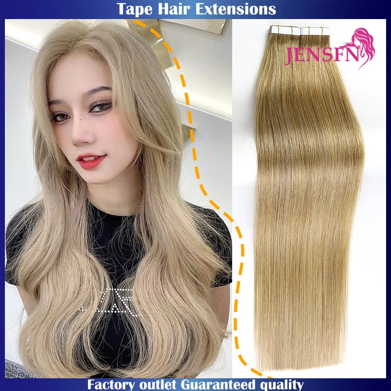 Top Trends: JENSFN Tape In Hair Extension Real Human Hair Straight Natural Hair Seamless Invisible Skin Weft Remy Tape Ins Brown Blonde Shoppable Styles