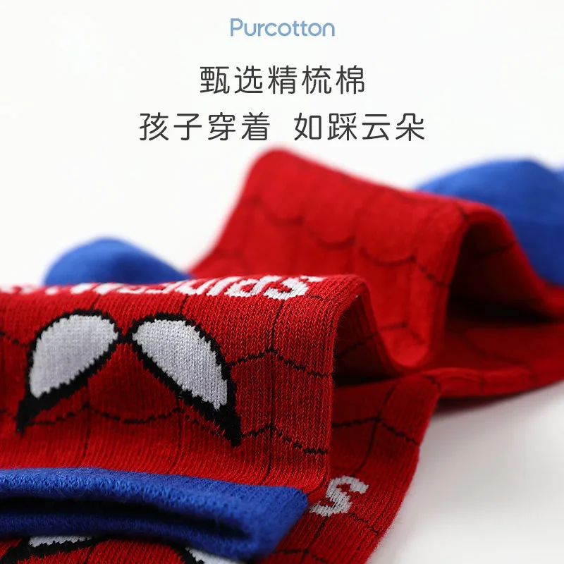 Top Trends: 5Pairs Disney Baby Socks Spiderman Cartoon Anime Cotton Boys Tube Socks Children Autumn Winter Socks Children Socks Size 0-12 Y Shoppable Styles - Image 4