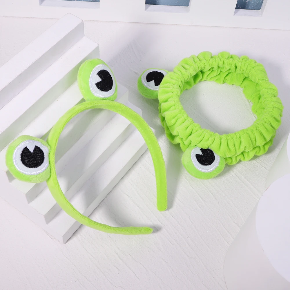 Top Trends: Funny Frog Animal Ears Makeup Headband Wide-brimmed Elastic Girls Hairbands Cute Girls Hair Bands Women Cosplay Hair Accessories Shoppable Styles