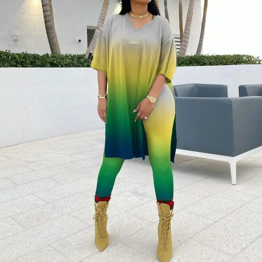 Top Trends: Plus Size Tie Dye Print Set Female Long Shirt Two Piece Pant Outfit Casual Sweatshirt 2023 Autumn Matching Sets For Women Shoppable Styles