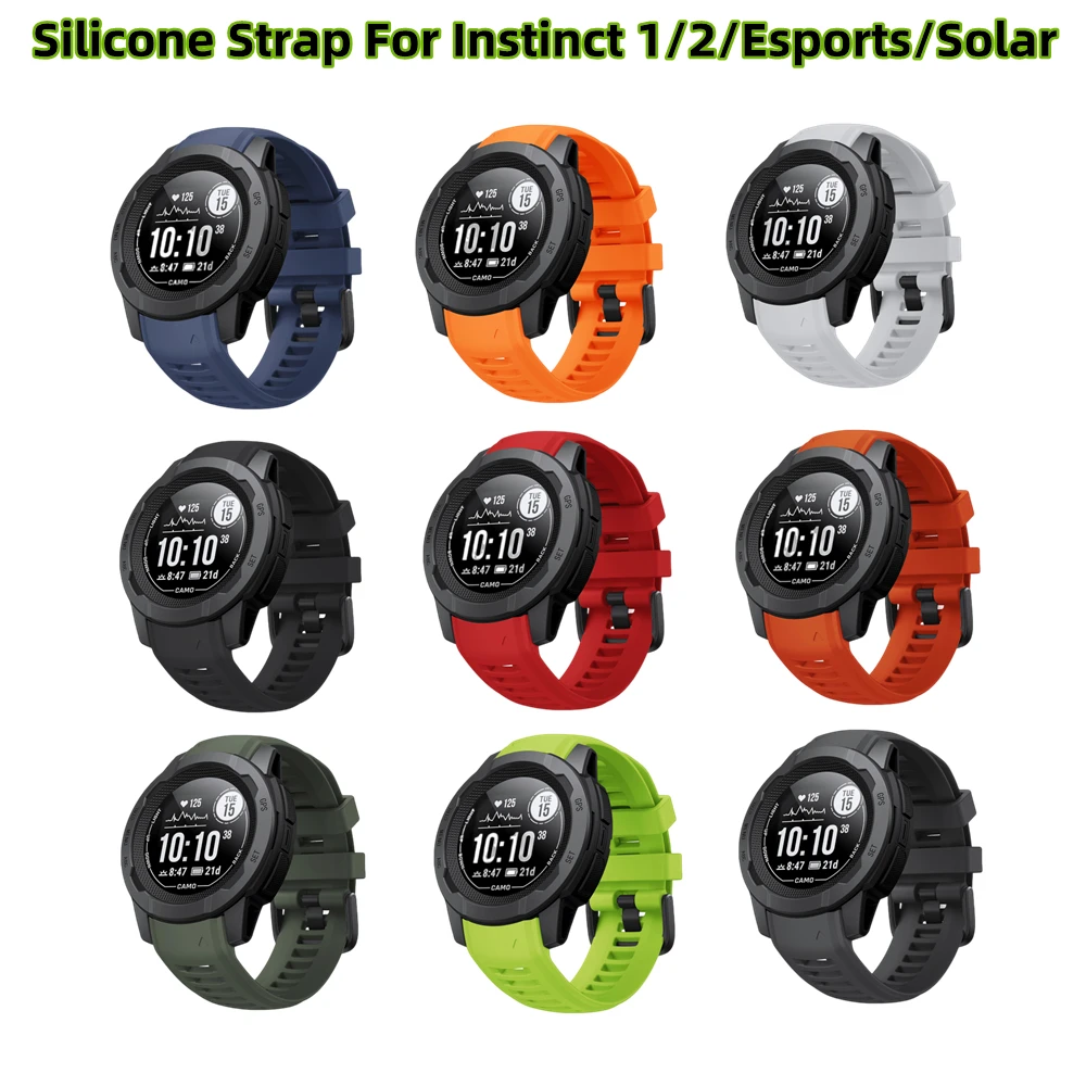 Top Trends: Galaone Garmin Instinct 2 Watch Strap 22mm Silicone Sport Replaceable Wristband For Instinct 1 / Esports / Solar Band Bracelet Shoppable Styles