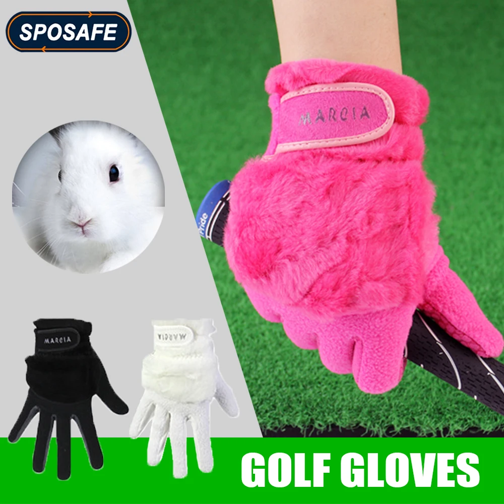 Top Trends: SPOSAFE 1Pair Women Winter Golf Gloves Anti-slip Artificial Rabbit Fur Warmth Fit For Left And Right Hand Shoppable Styles