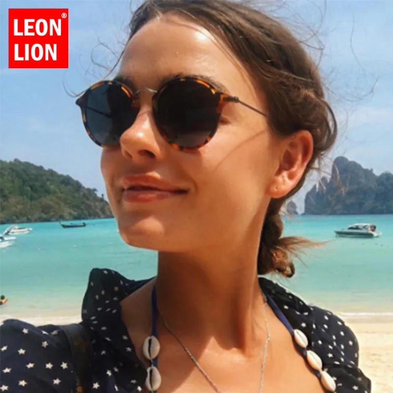 Top Trends: LeonLion Round Retro Sunglasses Women Fashion Womens Sunglasses Brand Designer Glasses For Women Mirror Oculos De Sol Feminino Shoppable Styles