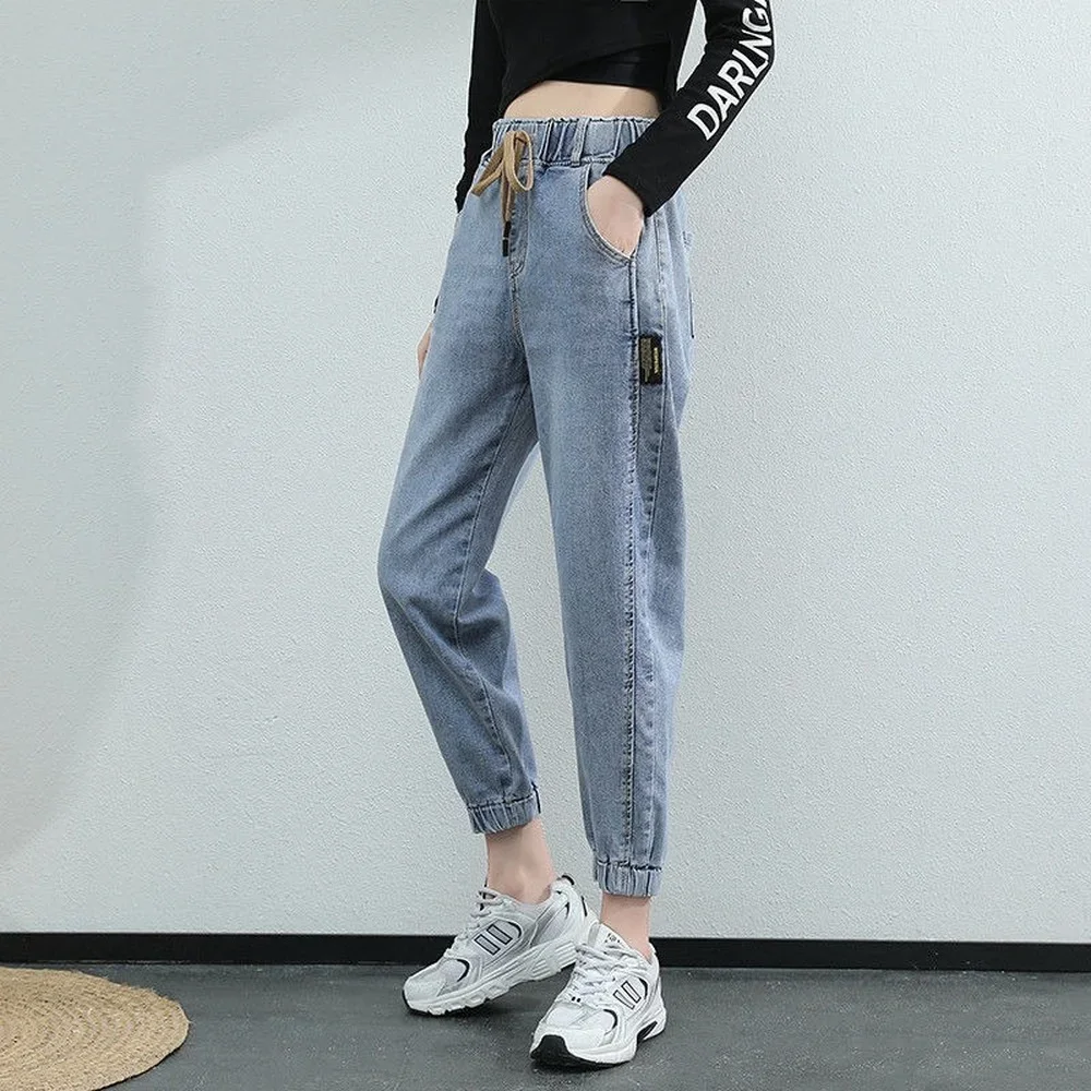 Top Trends: 2024 Harem Pants Vintage High Waist Jeans Woman Women's Jeans Ankle Length Mom Jeans Cowboy Denim Pants For Women Clothes Shoppable Styles - Image 3