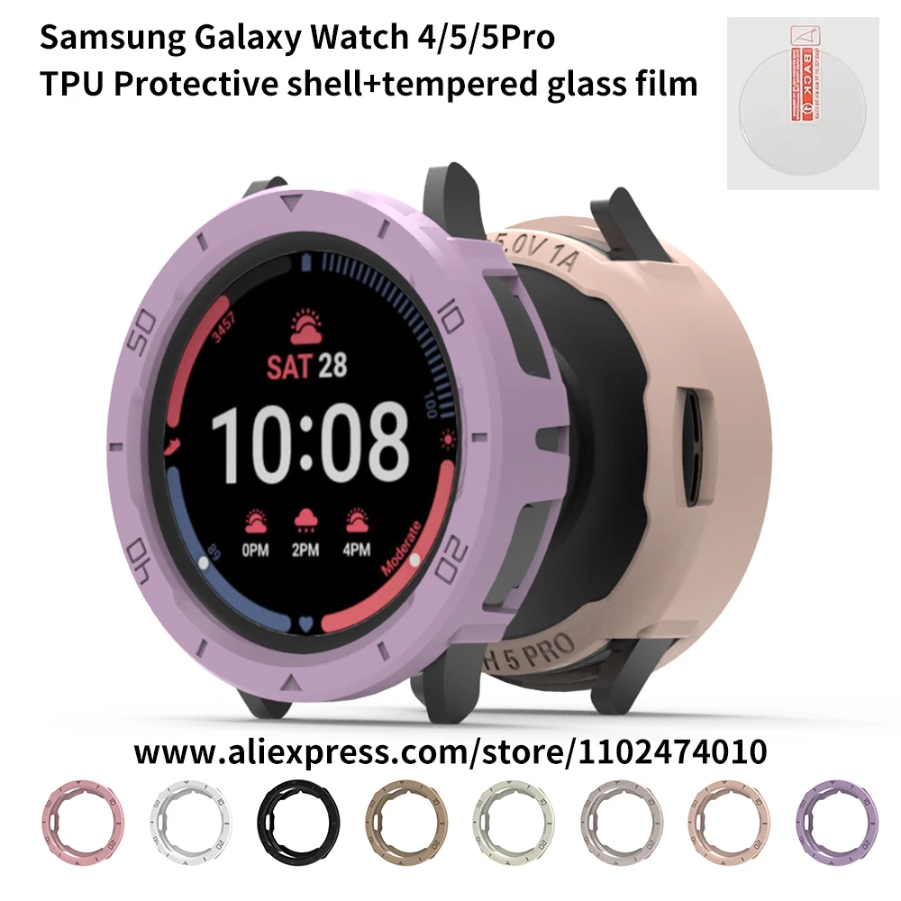 Top Trends: Cover For Samsung Galaxy Watch 4 / 5 / 5pro Case Accessories Screen Protector Protective TPU Shell For Galaxy Watch 6 44 / 40mm Cases Shoppable Styles