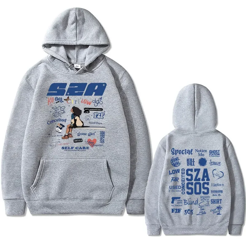 Top Trends: Rapper SZA Sos Album Hoodie Sza Tour 2023 Hoodies Men Women Hip Hop Rap Sweatshirt Man Oversized S.Z.A Concert Print Streetwear Shoppable Styles - Image 6