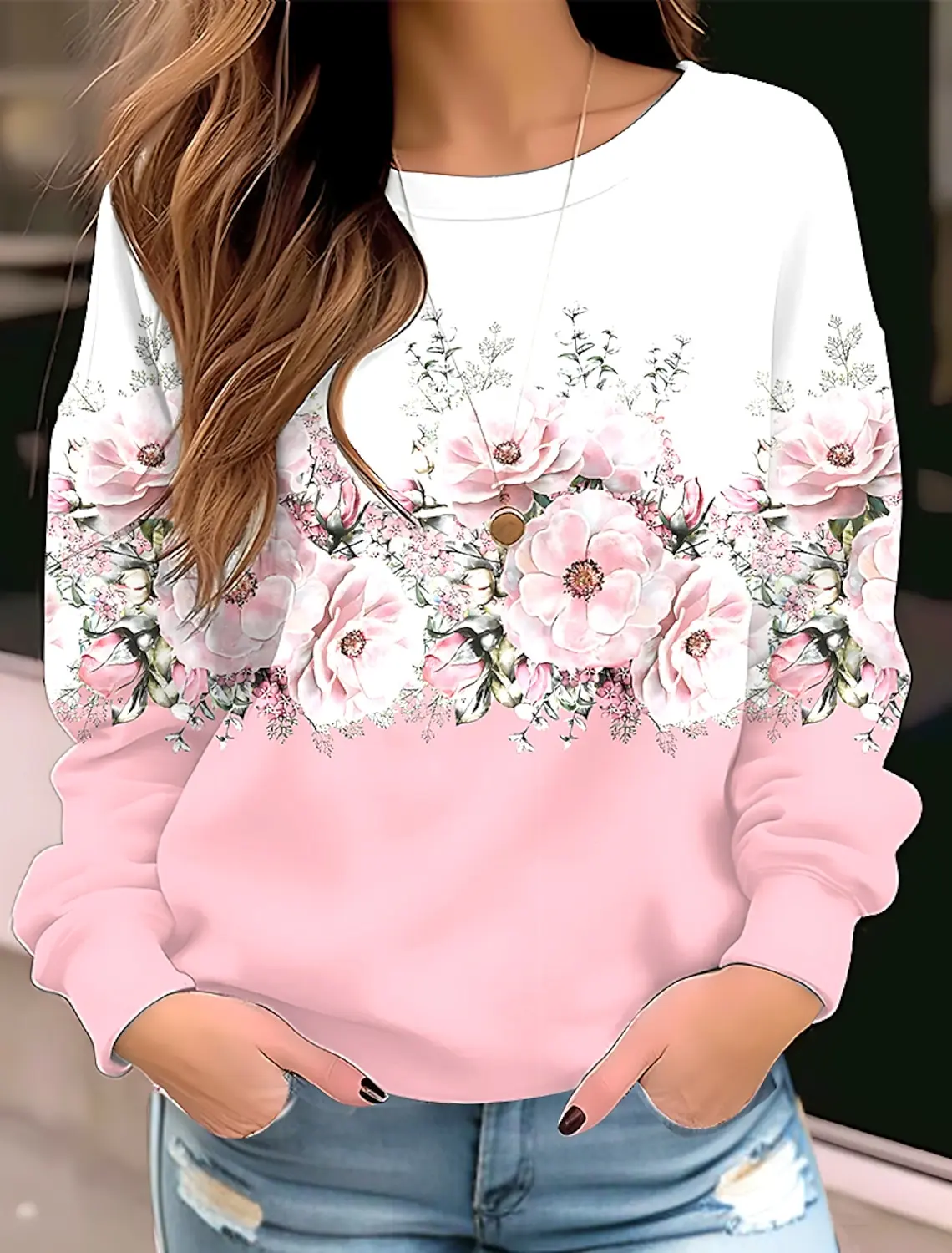 Top Trends: Women's Long Sleeve T-shirt For Women Clothing Casual Flower 3D Print Tops Tee Shirt Fashion STreetwear Harajuku Clothing Shoppable Styles