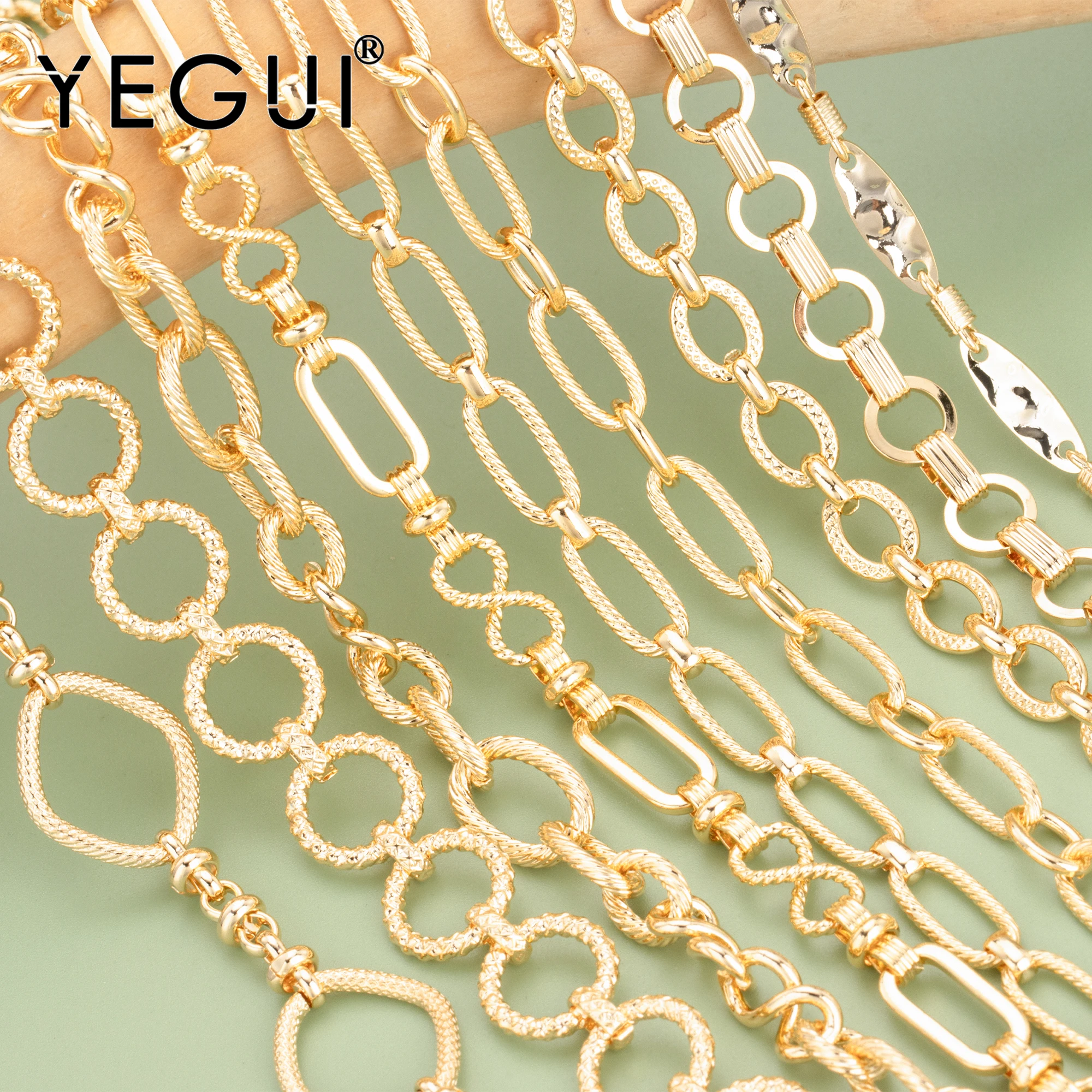 Top Trends: YEGUI C146, diy Chain, pass REACH, nickel Free, 18k Gold Rhodium Plated, copper Metal, jewelry Making, diy Bracelet Necklace, 1m / lot Shoppable Styles