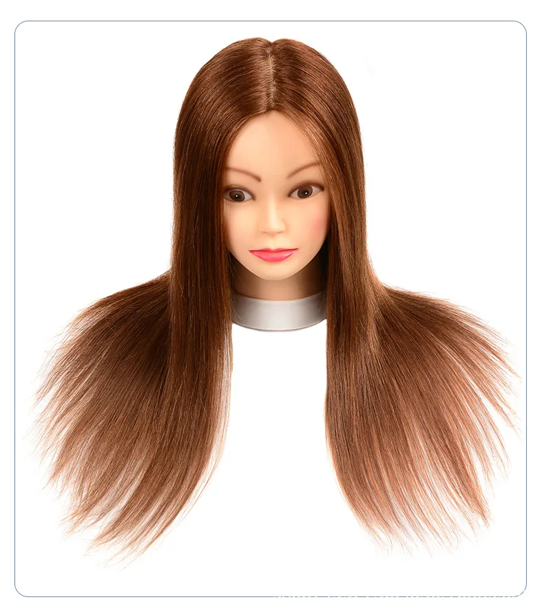 Top Trends: 100% Human Hair Mannequin Heads With For Hair Training Styling Solon Hairdresser Dummy Doll Heads For Practice Hairstyles Shoppable Styles