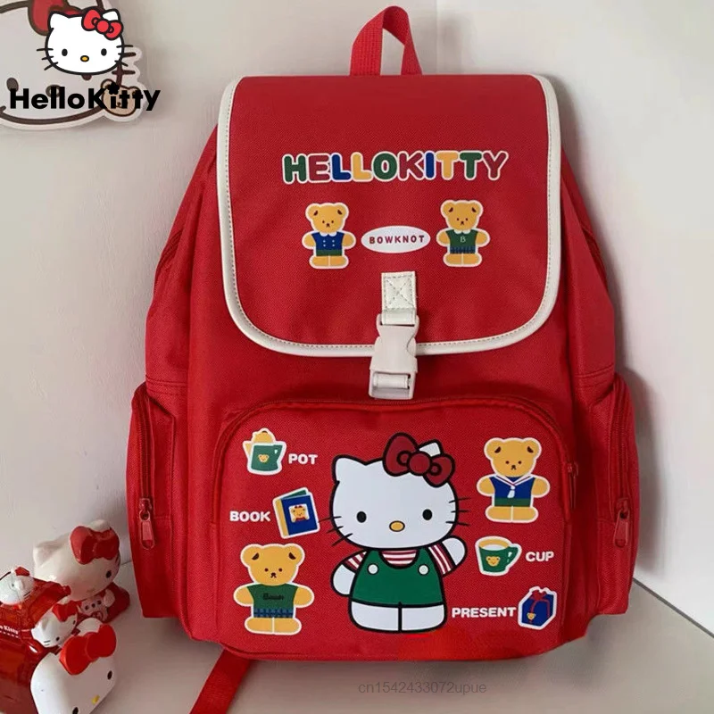 Top Trends: Sanrio Hello Kitty New Red Bags Student Schoolbag Korean Style Cartoon Backpacks Cute Bags Women Shoulder Bag Y2k Girls Backpack Shoppable Styles