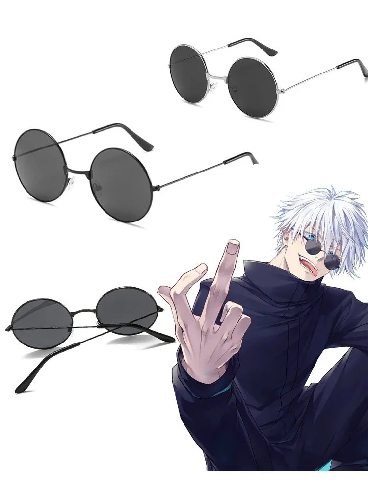 Top Trends: Jujutsu Kaisen Gojo Satoru Cosplay Glasses Eyewear Anime Halloween Black Glasses Costume Props Accessories Cosplay Anime Shoppable Styles