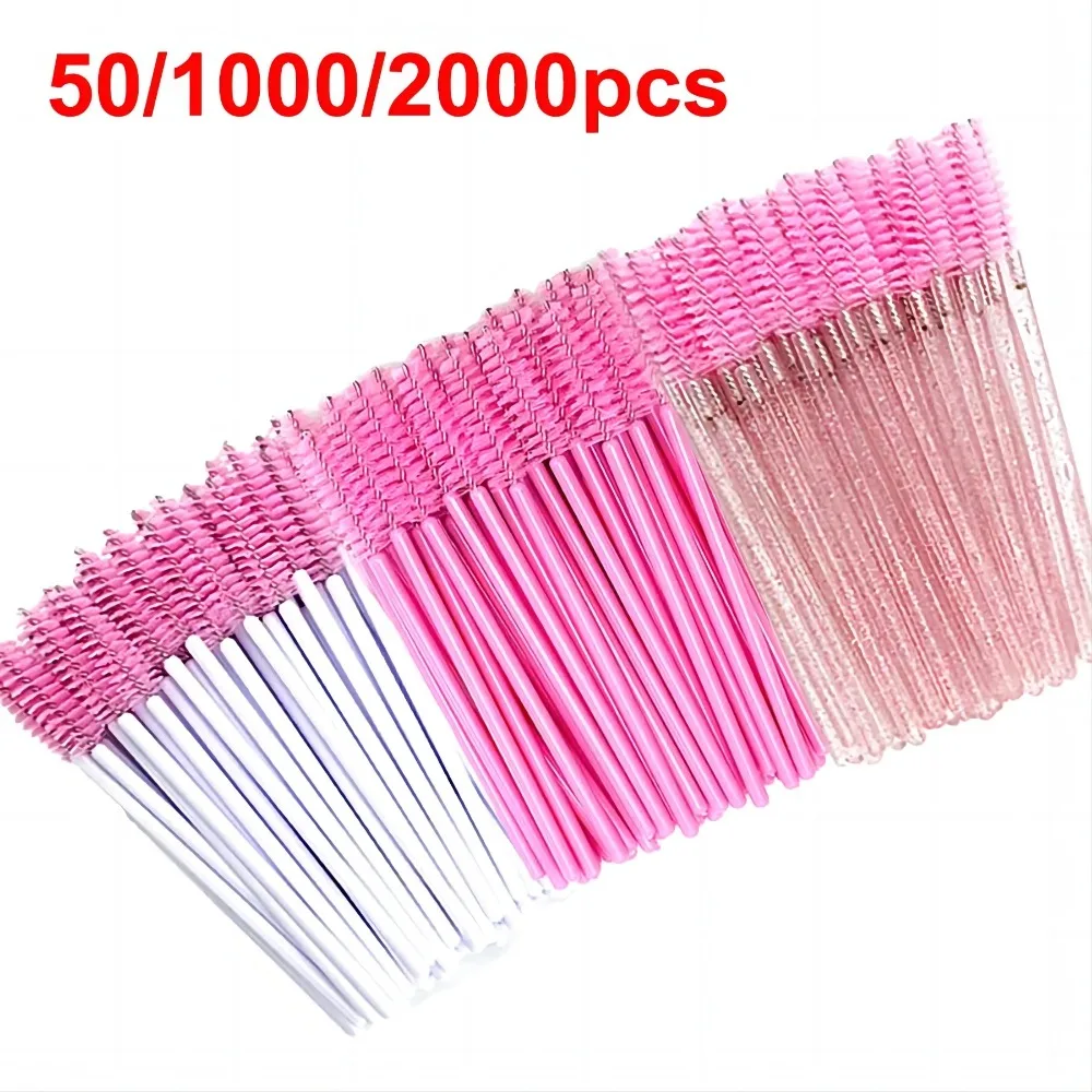 Top Trends: Wholesale Eyelash Brush Mascara Wands Wholesale Spoolies Eyebrow Lash Cleaning Brushes Applicator Makeup Tools 50 / 1000 / 2000pcs Shoppable Styles