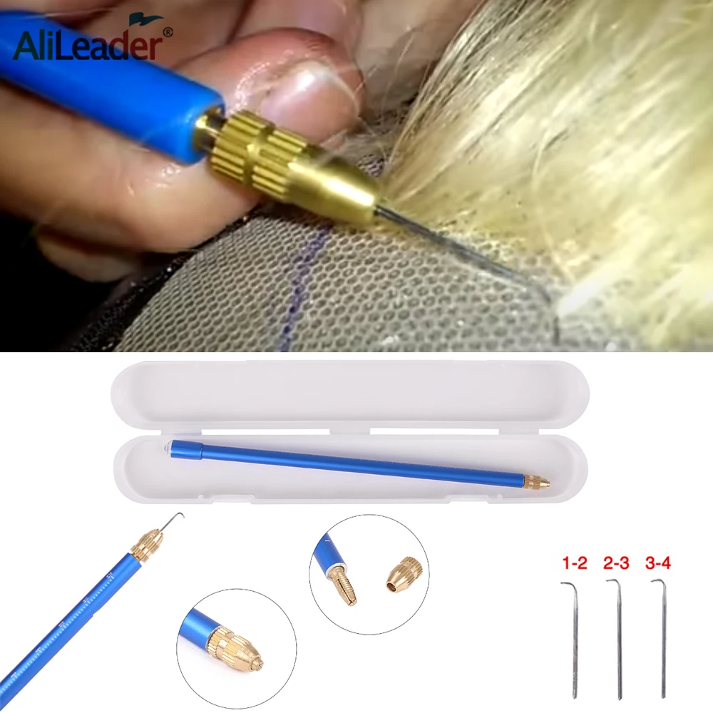 Top Trends: 1-2 / 2-3 / 3-4 Ventilating Needle With Ventilating Needle Holder Net For Making Wigs Closure Frontal Toupee Making And Repair Tools Shoppable Styles