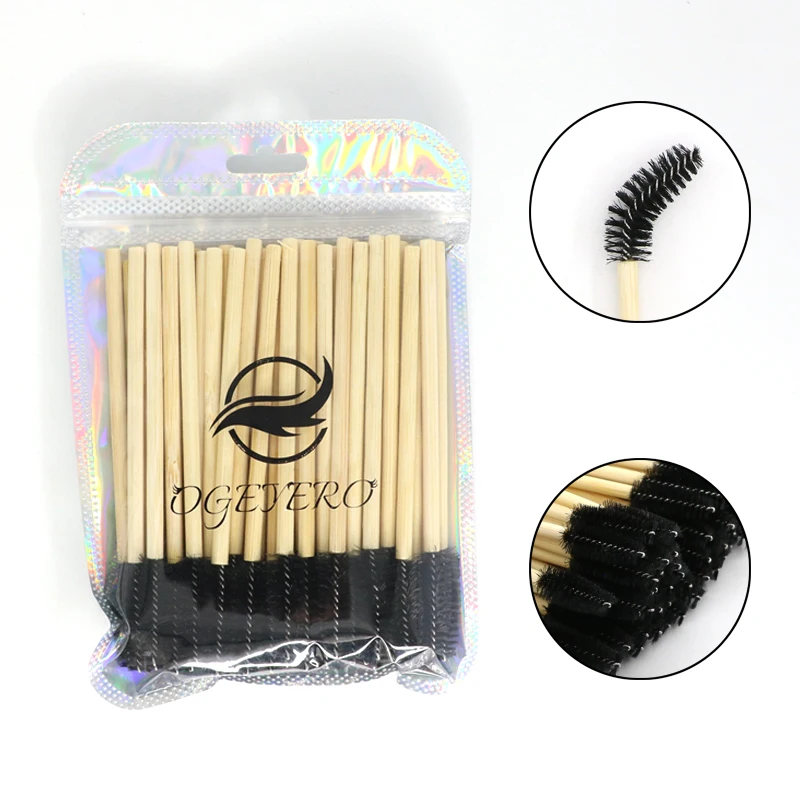 Top Trends: Wooden Makeup Mascara Brushes Wand Disposable Cosmetic Makeup Eyebrow Brush Applicator Eyelash Extension Cosmetic Brushes Tools Shoppable Styles