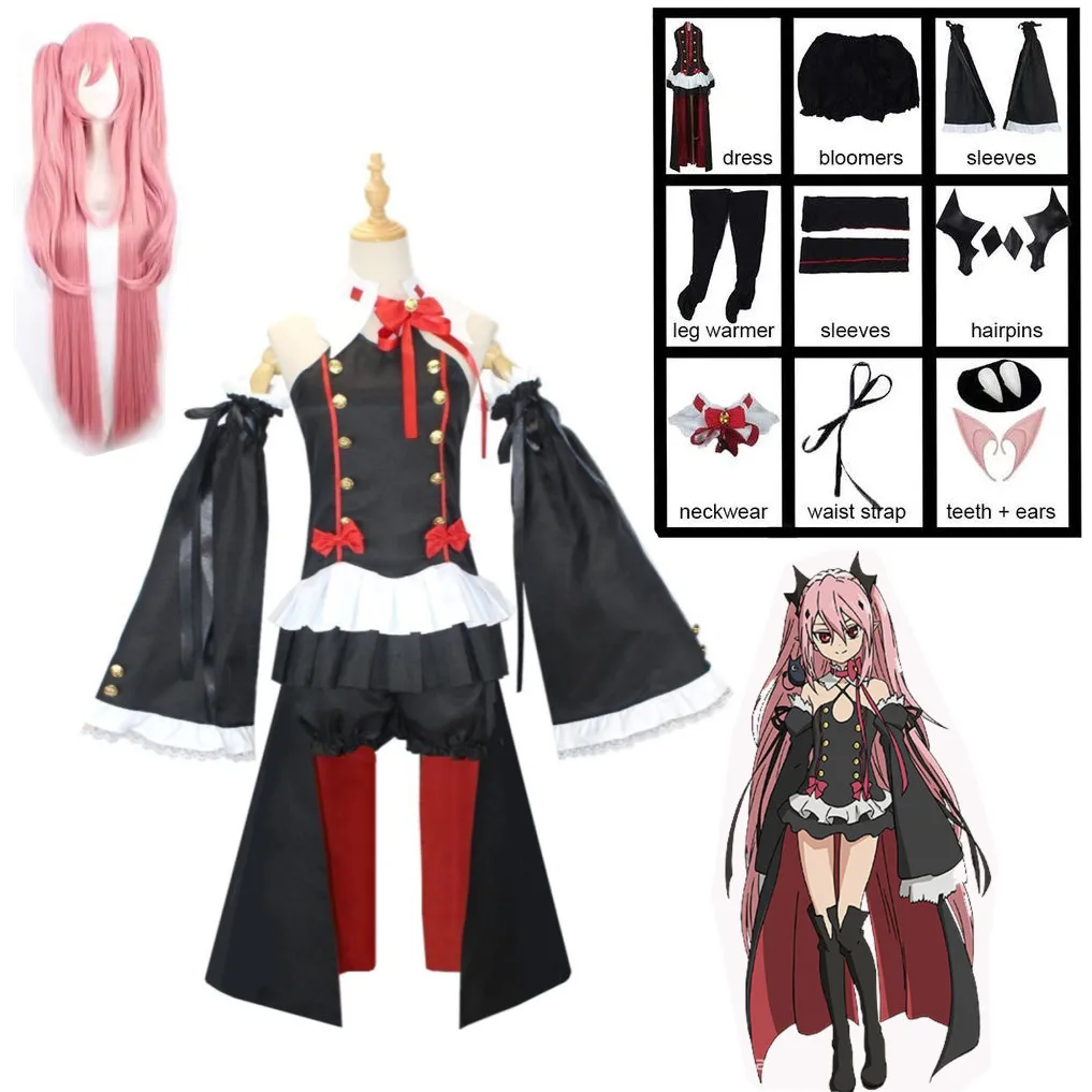 Top Trends: Seraph Of The End Owari No Seraph Krul Tepes Cosplay Costumes Uniform Anime Witch Vampire Halloween Outfits Clothes For Women Shoppable Styles