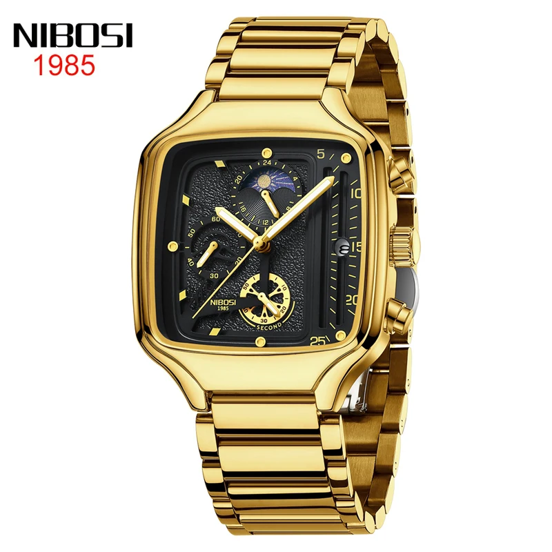 Top Trends: NIBOSI 2023 Mens Watches Top Brand Luxury Chronograph Quartz Watch For Men Waterproof Date Sport Wrist Watches Relogio Masculino Shoppable Styles