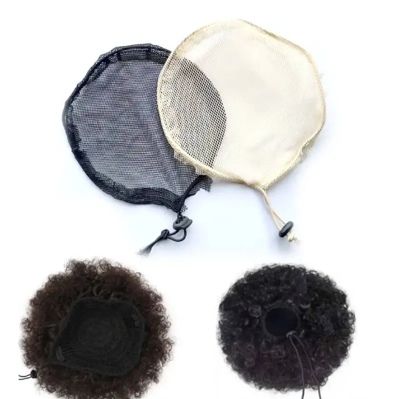 Top Trends: Hair Bun Ponytail Net With Adjustable Strap On The Back Hair Nets Afro Puff Net Wig Caps Wig Tools And Accessories Styling Shoppable Styles