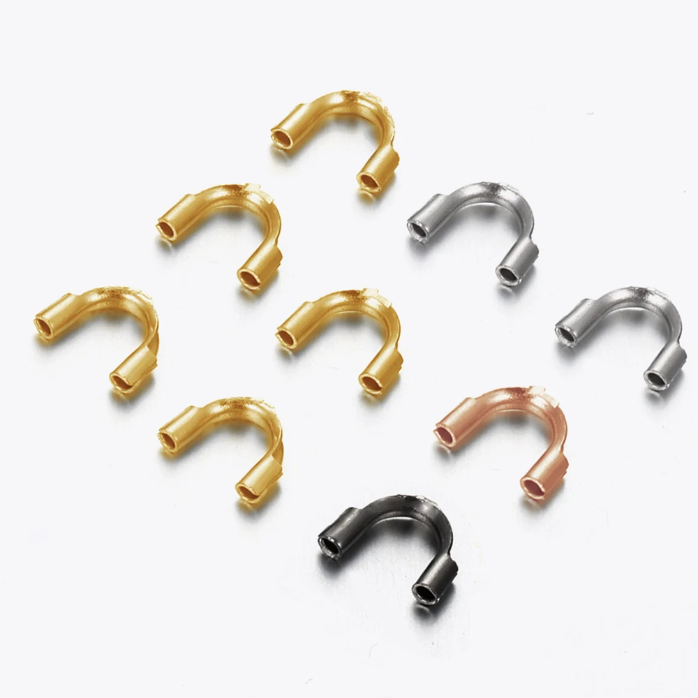 Top Trends: 20-30pcs Gold Color Stainless Steel U Shape Wire Protectors Wire Guard Guardian Loops Clasps Fastener For Jewelry Making DIY Shoppable Styles