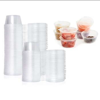 10pcs Kitchen Disposable Plastic Sauce Cup Pot Chutney Container