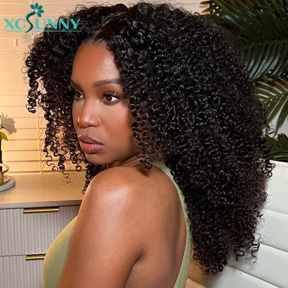 Top Trends: Kinky Curly V Part Wig Human Hair Glueless Upgrade U Part Wig Wear Your Own Scalp No Glue No Gel Begainner Friendly Brazilian Shoppable Styles