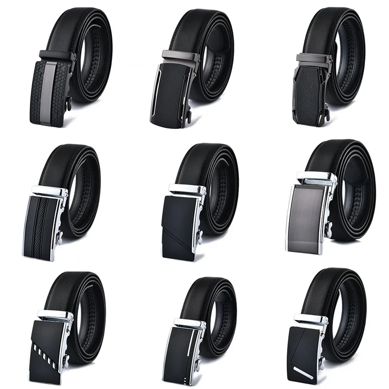 Top Trends: 120cm Men'S Belt Luxury Designer Brand Cowhide Leather Waistband Business Fashion Quality Automatic Buckle Sport Belts For Jean Shoppable Styles