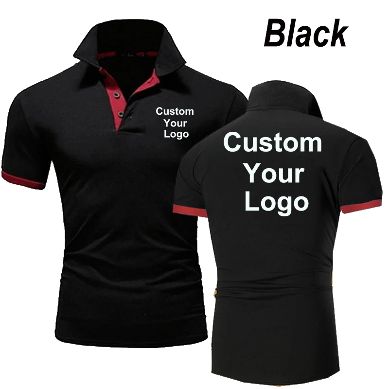 Top Trends: Men's New Custom Your Logo Short Sleeve Lapel T-Shirt Summer Fashion Casual Business Social Polo Shirt Shoppable Styles - Image 2