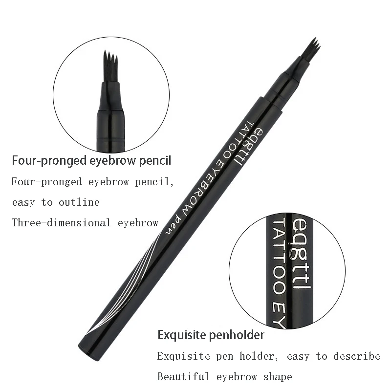 Top Trends: 6Colors Natural Eyebrow Pen Waterproofeye Brow Tint Makeup Eyebrow Pencil Female Makeup Eye Cosmetic Beauty Makeup Cosmetics Shoppable Styles - Image 3